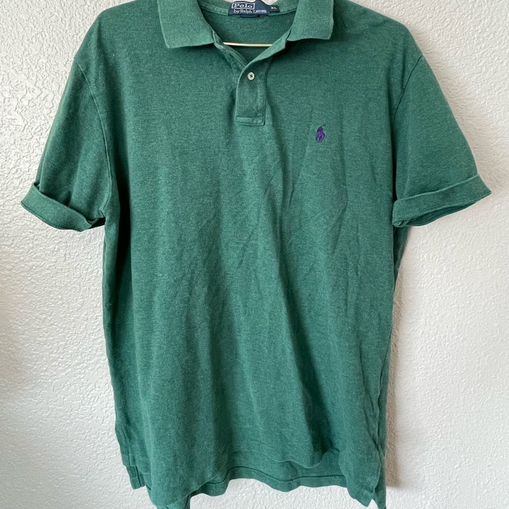 Green but Purple logo classic polo shirt